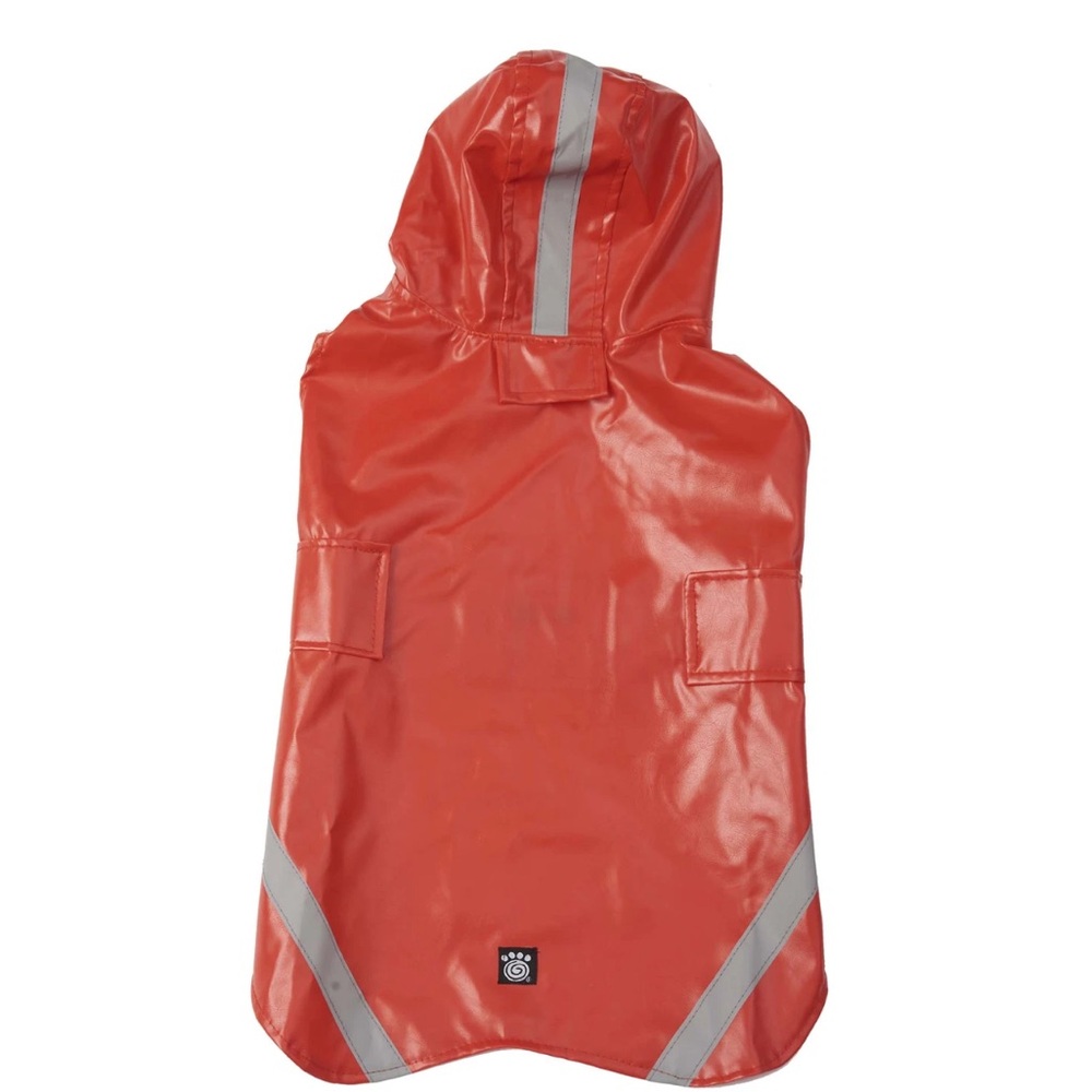 Petrageous London Slicker Red Dog Raincoat-size L